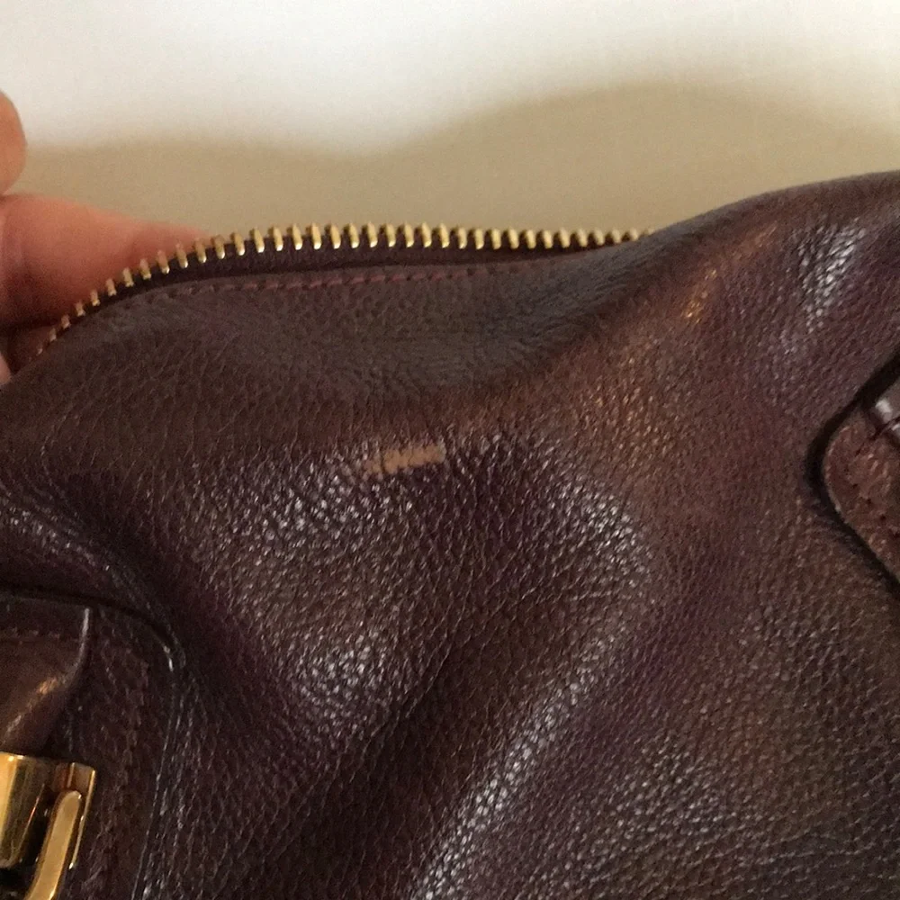 Vintage Chloe Paraty Plum Leather Gold Brass Hardware - Picture 3 of 9